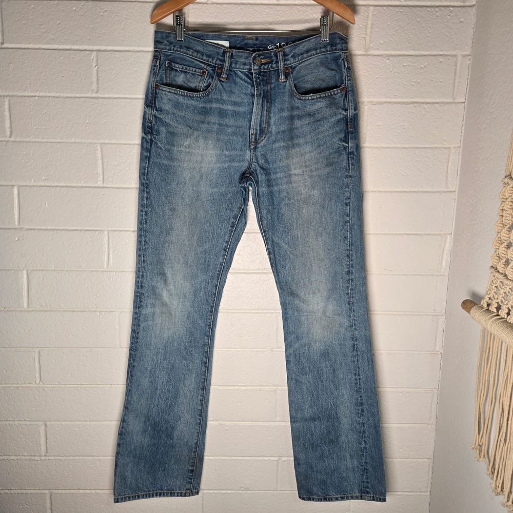 Gap 1969 Bootcut Jeans Mens 34x34 Long Seafoam Blue Cotton Long Denim‎ Western